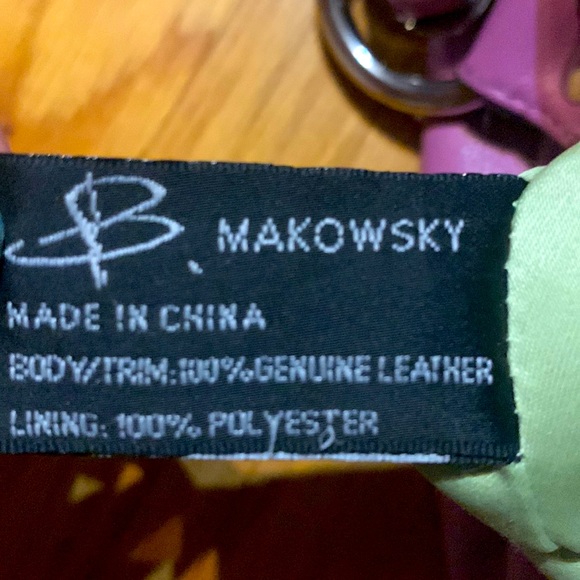 B.MAKOWSKY SOFT MAGENTA LEATHER PURSE - Picture 4 of 12